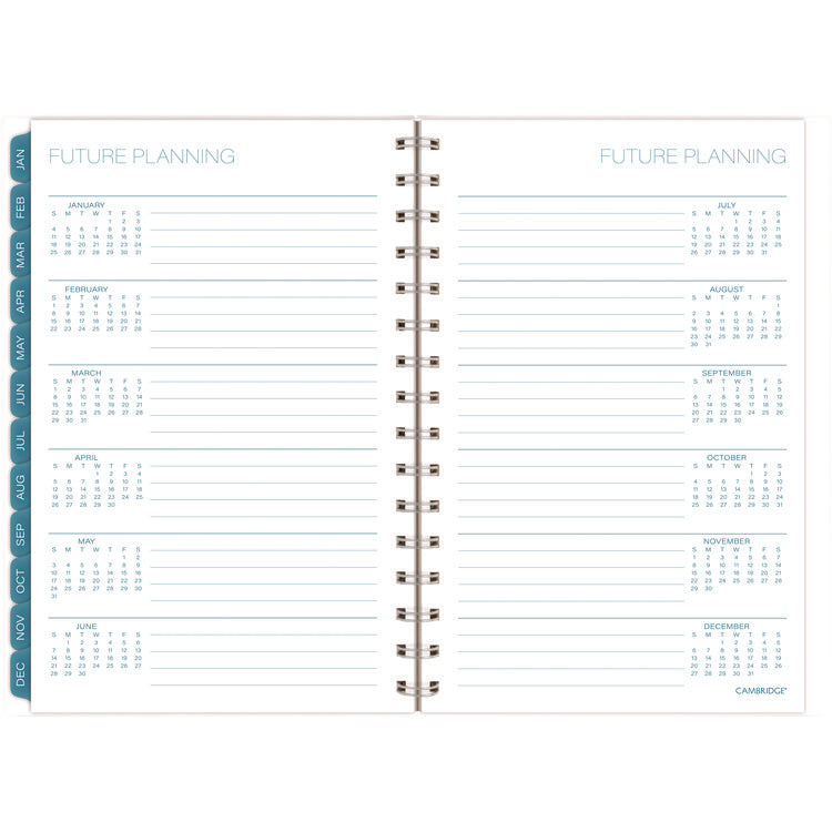 Glacier Weekly/Monthly Planner, Glacier Artwork, 8.5" x 6.38", Blue/Gray/Silver Cover, 12-Month (Jan to Dec): 2025