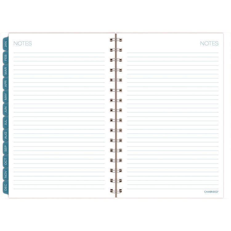 Glacier Weekly/Monthly Planner, Glacier Artwork, 8.5" x 6.38", Blue/Gray/Silver Cover, 12-Month (Jan to Dec): 2025