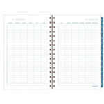 Glacier Weekly/Monthly Planner, Glacier Artwork, 8.5" x 6.38", Blue/Gray/Silver Cover, 12-Month (Jan to Dec): 2025