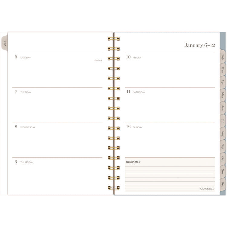 Triad Weekly/Monthly Planner, Geometric Artwork, 8.5" x 6.38", Multicolor Cover, 12-Month (Jan to Dec): 2025
