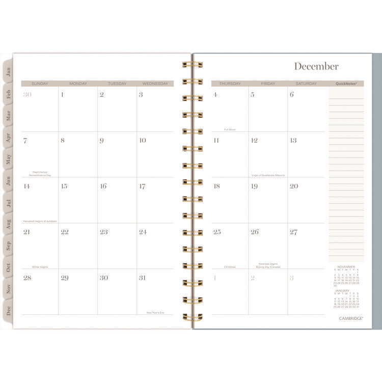 Triad Weekly/Monthly Planner, Geometric Artwork, 8.5" x 6.38", Multicolor Cover, 12-Month (Jan to Dec): 2025