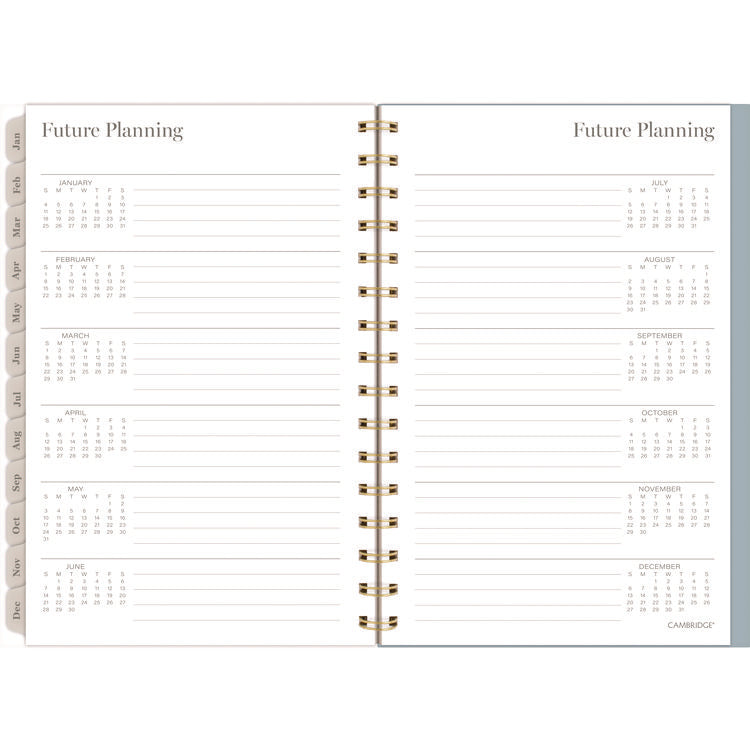 Triad Weekly/Monthly Planner, Geometric Artwork, 8.5" x 6.38", Multicolor Cover, 12-Month (Jan to Dec): 2025