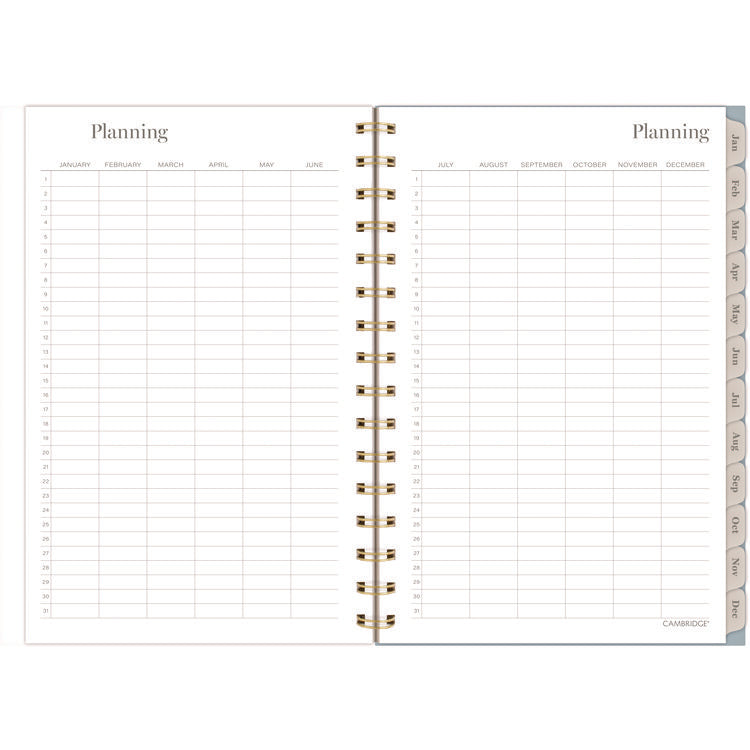 Triad Weekly/Monthly Planner, Geometric Artwork, 8.5" x 6.38", Multicolor Cover, 12-Month (Jan to Dec): 2025