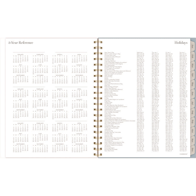 Triad Weekly/Monthly Planner, Geometric Artwork, 11" x 9.25", Multicolor Cover, 12-Month (Jan to Dec): 2025