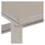 Standard Duty Steel Top Adjustable Height Workbench, 2,000 lbs, 72 x 30 x 30.88 to 36.88, Gray