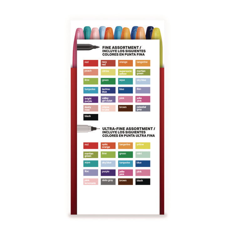 Permanent Markers Ultimate Collection with Cosmic Colors, Assorted Tip Sizes/Assorted Tip Types, Assorted Colors, 45/Pack