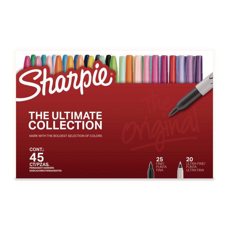 Permanent Markers Ultimate Collection with Cosmic Colors, Assorted Tip Sizes/Assorted Tip Types, Assorted Colors, 45/Pack