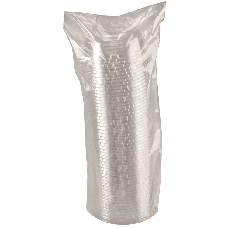Kal-Clear/Nexclear Drink Cup Lids, Squat Dome Lid with 1.75" Hole, Fits 32 oz Cold Cups, Plastic, Clear, 500/Carton