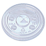 Kal-Clear/Nexclear Drink Cup Lids, X-Style Straw Slot/Flavor Buttons, Fits 9 oz to 10 oz Cold Cups, Plastic, Clear, 2,500/CT