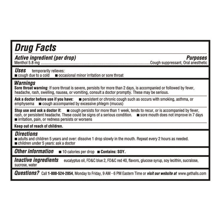 Triple Action Cough Drops, Cherry, 30/Bag, 12 Bags/Box