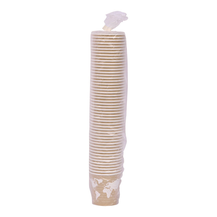 WorldArt Hot Cups, 4 oz, Paper, Tan, 1,000/Carton