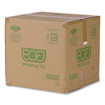 Renewable and Compostable Clear Clamshell Hinged Food Containers, 3 Compartments, 8 x 8 x 3, Plastic, 80/Pack, 2 Packs/Carton