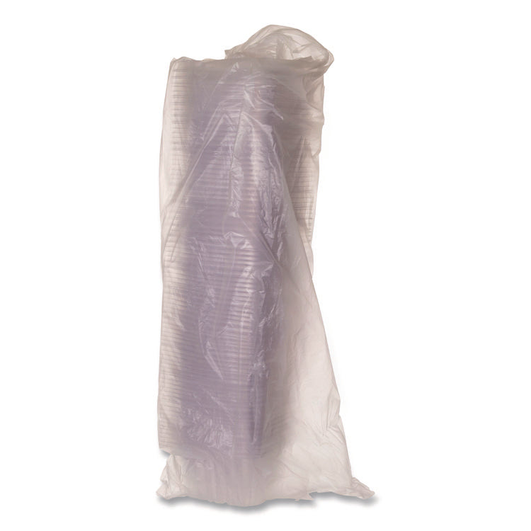 Renewable and Compostable Rectangular Deli Containers with Lid, 16 oz, 3 x 4 x 3, Clear, Plastic, 100/Pack, 3 Packs/Carton