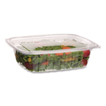 Renewable and Compostable Rectangular Deli Containers with Lid, 24 oz, 4 x 5.5 x 2, Clear, Plastic, 50/Pack, 4 Packs/Carton