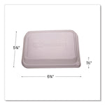 WorldView RPET Rectangular Lids, 5.84 x 8.76 x 1.37, Clear, Plastic, 50/Pack, 8 Packs/Carton