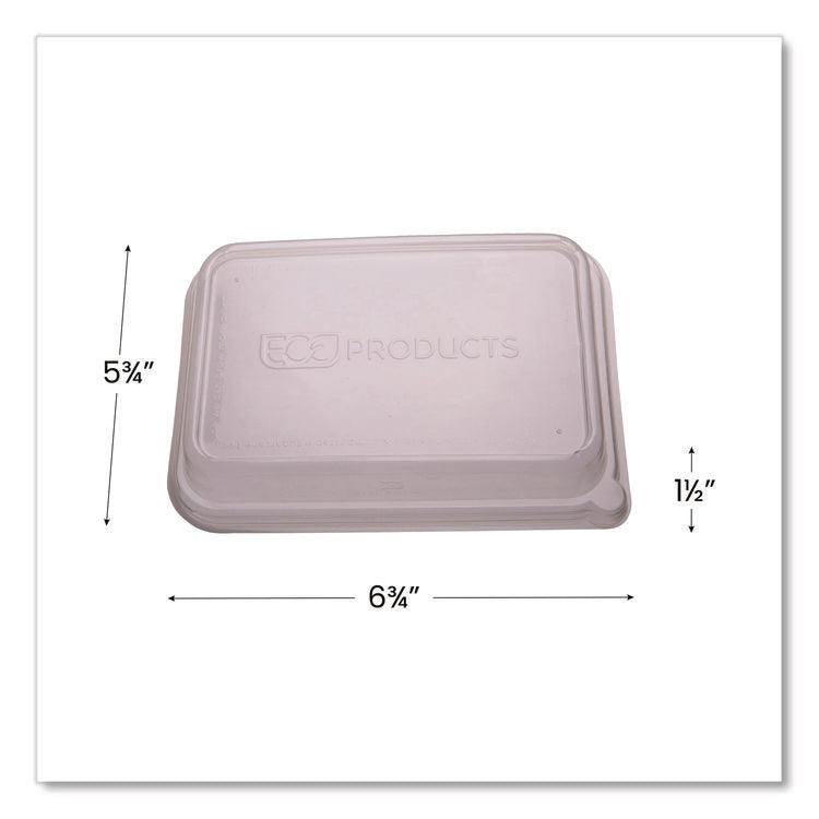 WorldView RPET Rectangular Lids, 5.84 x 8.76 x 1.37, Clear, Plastic, 50/Pack, 8 Packs/Carton