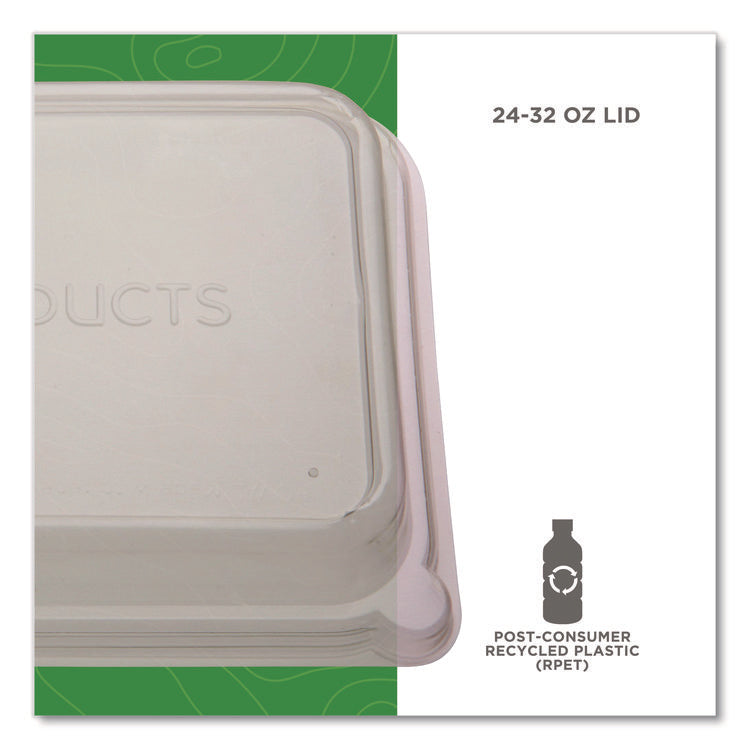 WorldView RPET Rectangular Lids, 5.84 x 8.76 x 1.37, Clear, Plastic, 50/Pack, 8 Packs/Carton
