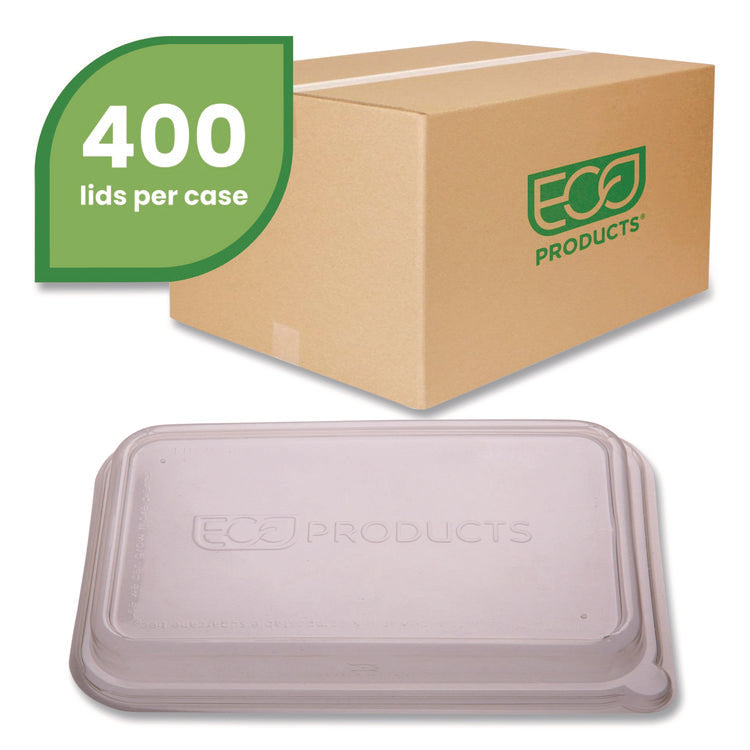 WorldView RPET Rectangular Lids, 5.84 x 8.76 x 1.37, Clear, Plastic, 50/Pack, 8 Packs/Carton