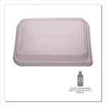 WorldView RPET Rectangular Lids, 5.84 x 8.76 x 1.37, Clear, Plastic, 50/Pack, 8 Packs/Carton