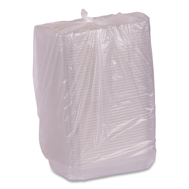 WorldView RPET Rectangular Lids, 5.84 x 8.76 x 1.37, Clear, Plastic, 50/Pack, 8 Packs/Carton