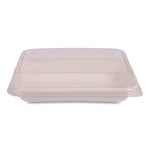 WorldView RPET Rectangular Lids, 5.84 x 8.76 x 1.37, Clear, Plastic, 50/Pack, 8 Packs/Carton