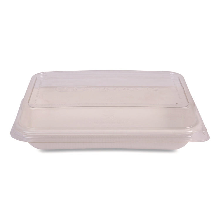 WorldView RPET Rectangular Lids, 5.84 x 8.76 x 1.37, Clear, Plastic, 50/Pack, 8 Packs/Carton