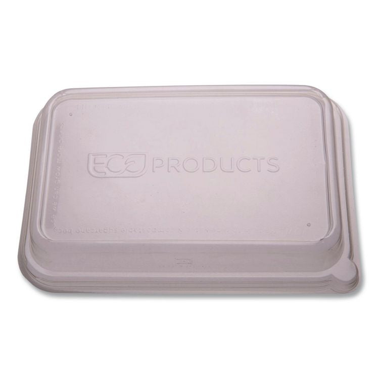WorldView RPET Rectangular Lids, 5.84 x 8.76 x 1.37, Clear, Plastic, 50/Pack, 8 Packs/Carton