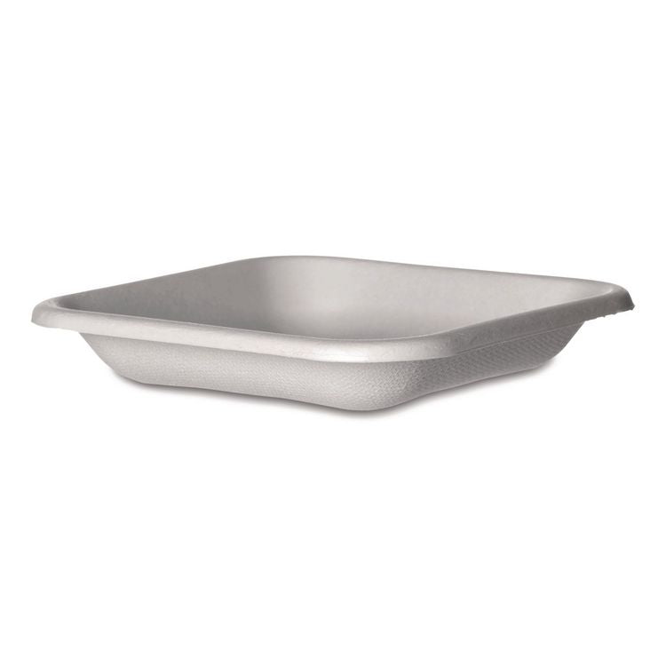 WorldView Renewable Molded Fiber Containers, 10 oz, 5.04 x 5.04 x 1.09, White, 800/Carton
