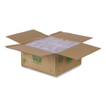 Renewable and Compostable Lids, Fits 5" Square Containers, Clear, Plastic, 50/Pack, 8 Packs/Carton