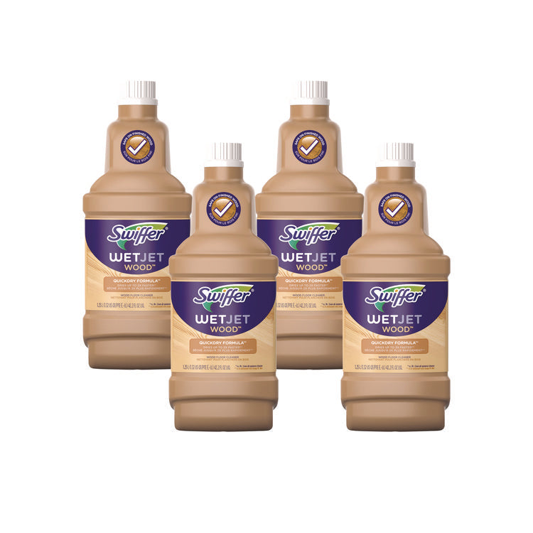 Wetjet System Cleaning-Solution Refill, Blossom Breeze Scent, 1.25 L Bottle, 4/carton