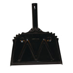 Heavy-Duty Metal Dust Pan, 12 X 14, 20-Gauge Steel, Black