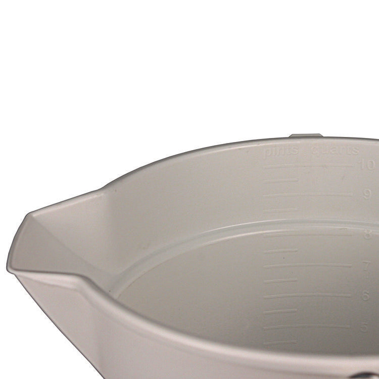 Deluxe Heavy-Duty Bucket, 10 qt, Polypropylene, Gray, 10.63" dia