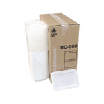 Newspring VERSAtainer Microwavable Containers, Base/Lid Combo, 8.8 x 6 x 2, White/Clear, Plastic, 150/Carton