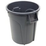 Value-Plus Containers, 20 gal, Low-Density Polyethylene, Gray