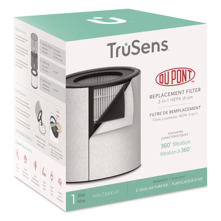 Carbon and HEPA Replacement Filters for TruSens Air Purifiers, 8.5 x 8.9