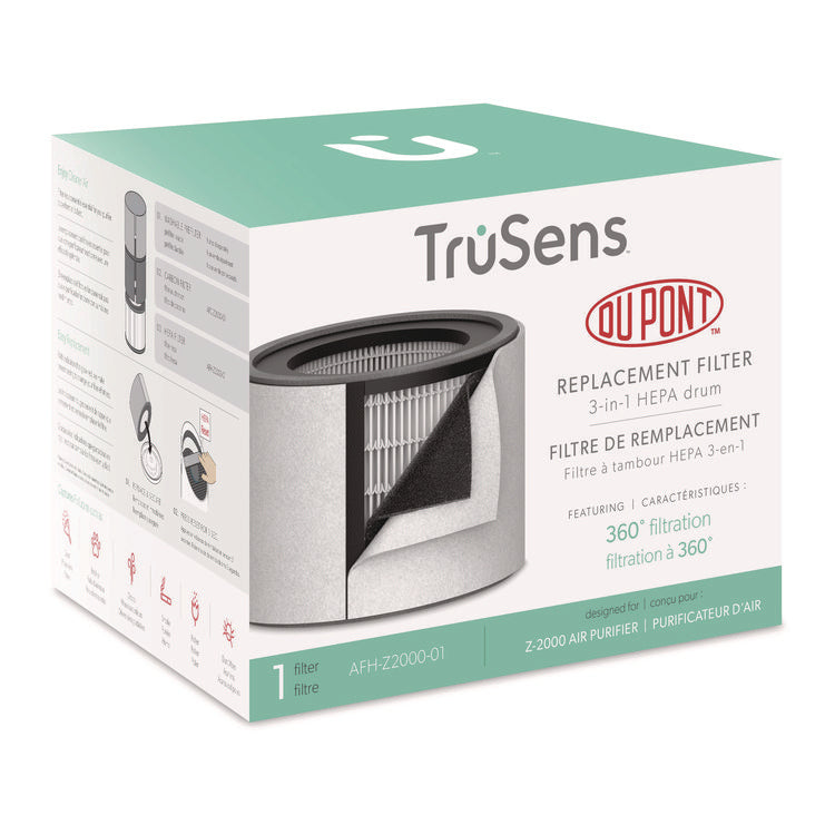 Carbon and HEPA Replacement Filters for TruSens Purifiers, 7.9"