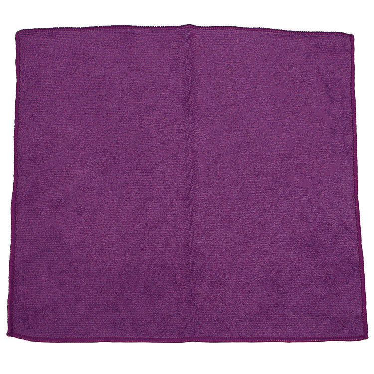 Premium Microfiber Cloths, 15.75 x 15.6, Purple, 180/Carton