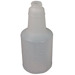 Plastic Bottles With Graduations, 24 Oz, Clear, 24/carton