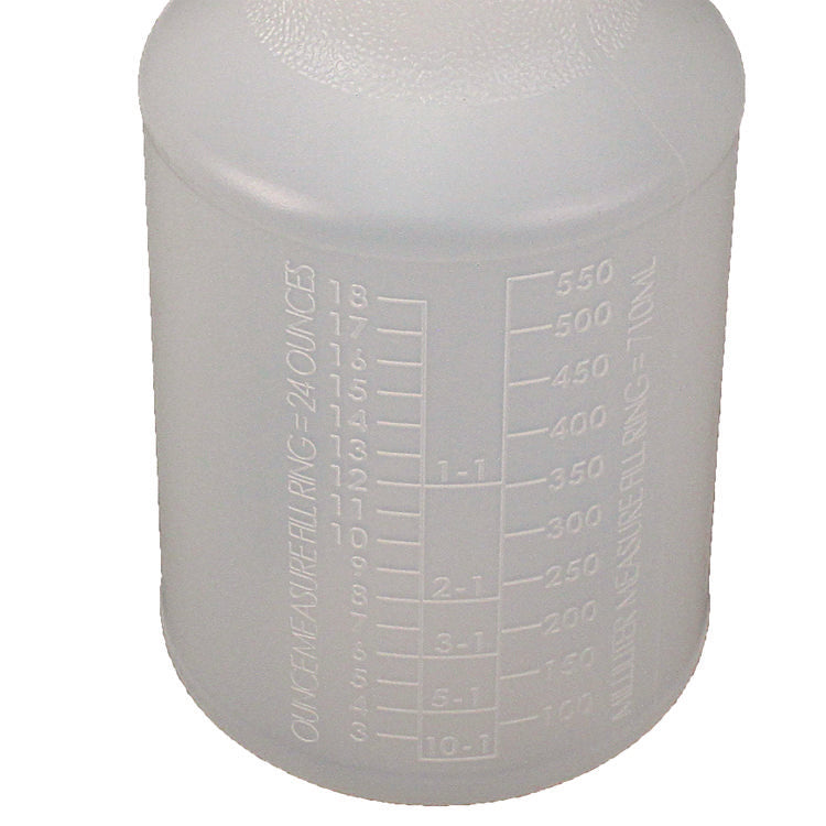 Plastic Bottles With Graduations, 24 Oz, Clear, 24/carton