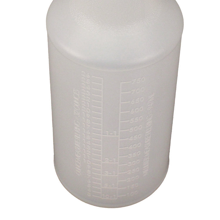 Plastic Bottles With Graduations, 32 Oz, Clear, 12/carton