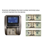 Counterfeit Detector Machine, Color; Infrared; Magnetic Strip Detection; Magnetic Ink; Size, 4.5 x 5.5 x 3.5