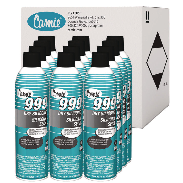 999 Dry Silicone, 13 oz Aerosol Can, 12/Carton
