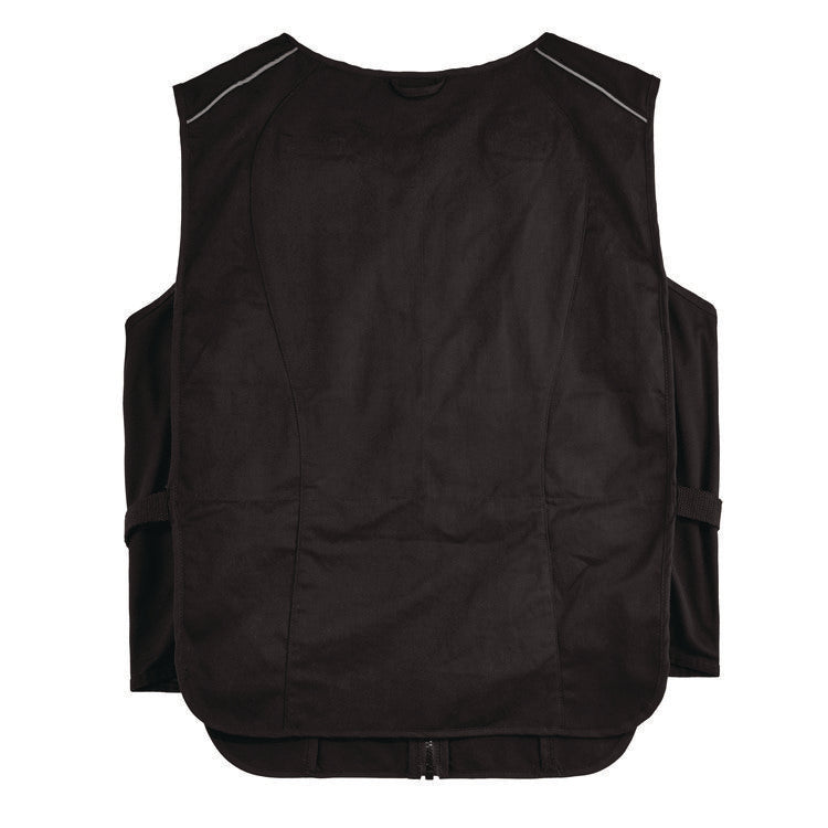 Chill-Its 6260 Lightweight Phase Change Cooling Vest with Packs, Cotton/Poly, 2X-Large/3X-Large, Black