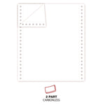 Printout Paper, 2-Part, 15 lb Bond Weight, 9.5 x 11, White, 1,650/Carton