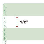 Printout Paper, 1-Part, 20 lb Bond Weight, 14.88 x 11, White/Green Bar, 2,400/Carton