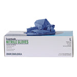380 Series Disposable General-Purpose Nitrile Gloves, Powder-Free, Large, 4 mil Thick, 15" Long, Blue, 100/Box
