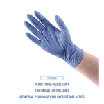 380 Series Disposable General-Purpose Nitrile Gloves, Powder-Free, Small, 4 mil Thick, 18" Long, Blue, 100/Box