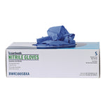 380 Series Disposable General-Purpose Nitrile Gloves, Powder-Free, Small, 4 mil Thick, 18" Long, Blue, 100/Box