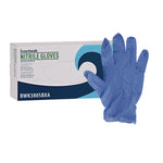 380 Series Disposable General-Purpose Nitrile Gloves, Powder-Free, Small, 4 mil Thick, 9.5" Long, Blue, 100/Box, 10 Boxes/CT