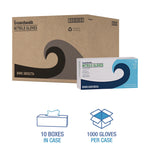 380 Series Disposable General-Purpose Nitrile Gloves, Powder-Free, Small, 4 mil Thick, 9.5" Long, Blue, 100/Box, 10 Boxes/CT